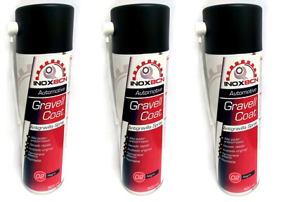 PACK 3 SPRAY ANTIGRAVILLA 500 ML DE COLOR NEGRO,PROTECTOR BAJOS DE COCHES -344-