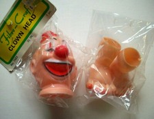 3 1/2" vinyl clown head and feet Fibre-craft A