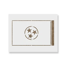 Tennessee State Flag Stencil - Durable & Reusable Mylar Stencils