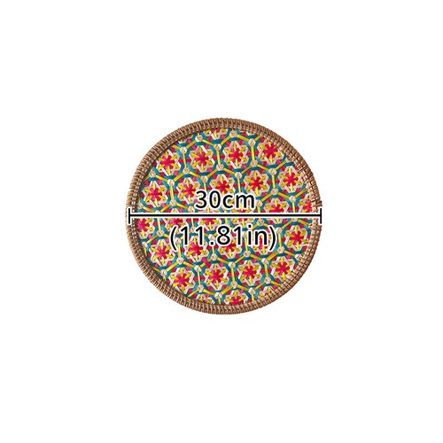 Boho Round Placemats and Coasters Hand Woven Table Place Mats for Dining Table - Picture 16 of 18