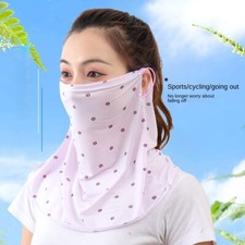 Summer cycling sun protection ice shredded flower sun protection breathable mask