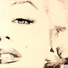 Marilyn Monroe Canvas She Knows by PopArtQueen 24X24 Gallery Wrap Pop Art Babe