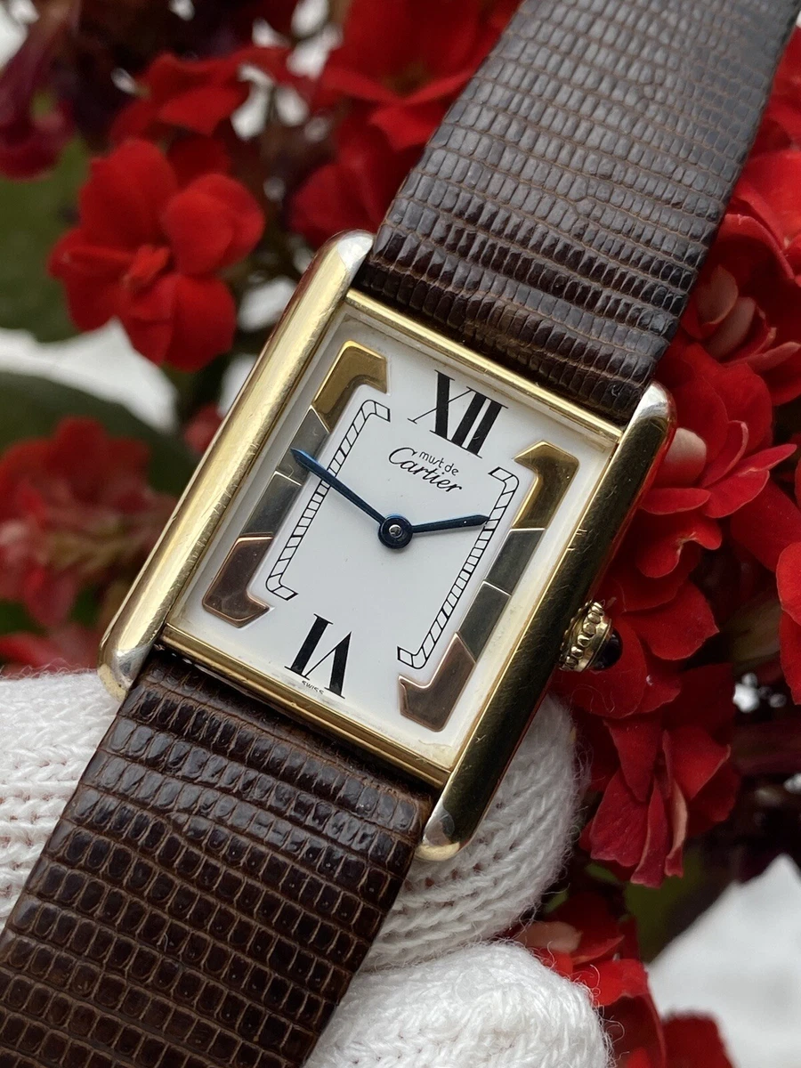 Cartier tank vermeil argent clearance 925