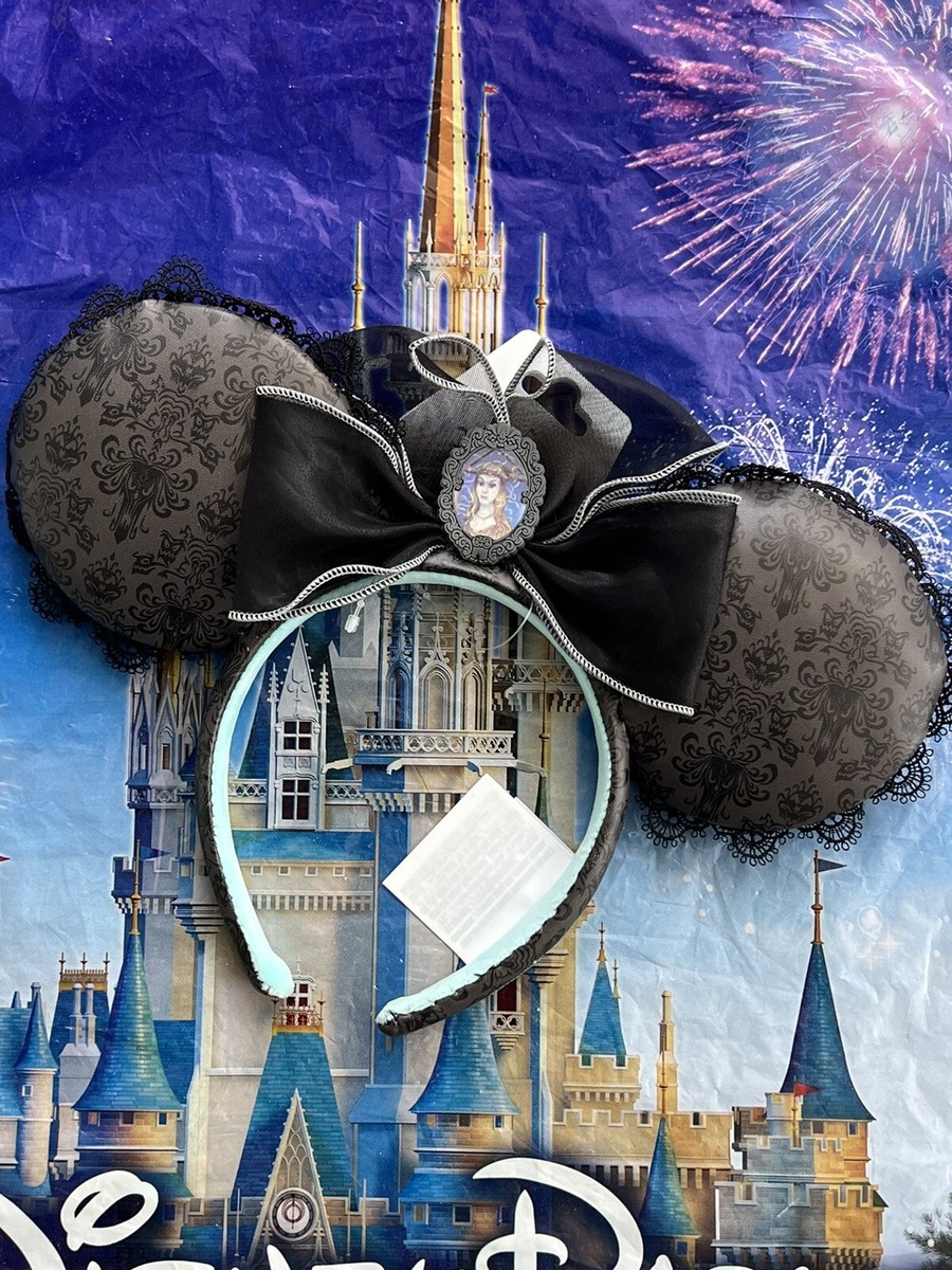 ☆US Disney Parks☆Haunted Mansion 壁紙柄カチューシャ 2024 Disney Parks The Haunted Mansion Ear Ears Headband Mesh