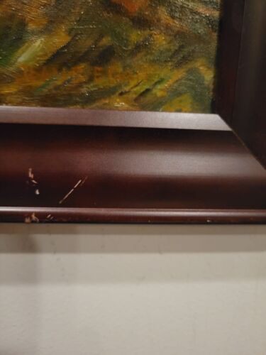 vintage oil painting signed by jean b. egan framed late view in amish country pa - Picture 11 of 18