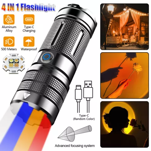 Multi-color 4 LED Photography Ambient Flashlight Zoomable Photo Video Fill Light - Picture 1 of 17