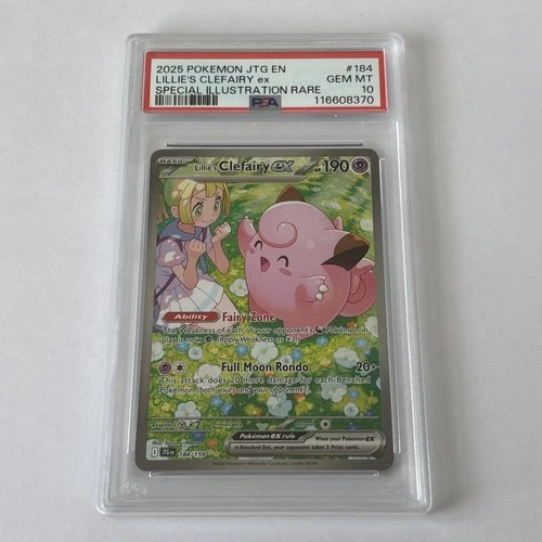 PSA 10 Lillie's Clefairy EX 184/159 Pokemon Journey Together Graded Card