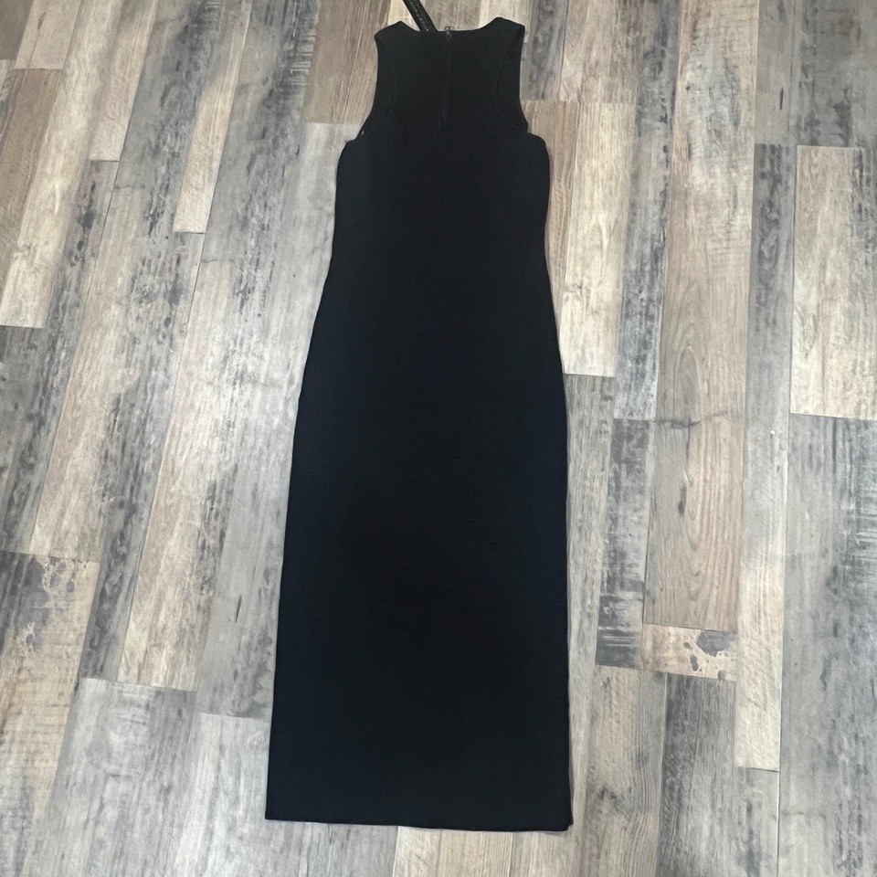 Alice Olivia Lalilta Black Racerback RIbbed Tank Dress | Size Medium | eBay