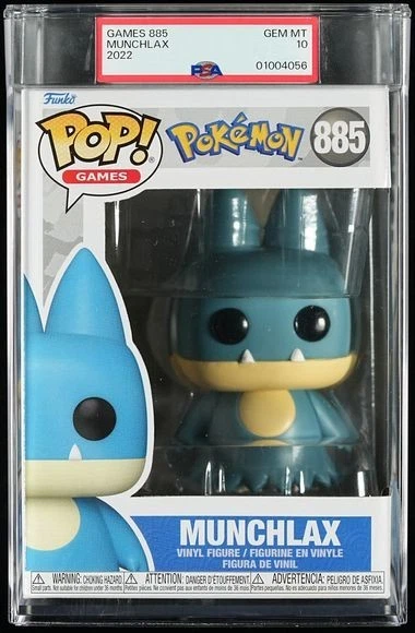 Funko Pop! Games Pokémon Munchlax #885 Vinyl Figure PSA 10 Graded GEM MINT!