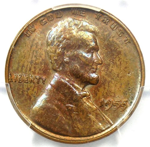 1955 Doubled Die Obverse Lincoln Cent 1C Penny DDO FS-101 - PCGS AU Details