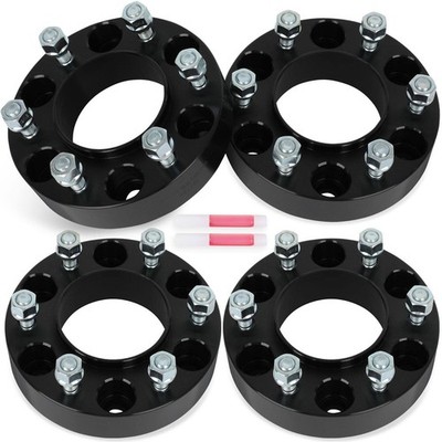 1.5 Inch 6 Lug Wheel Spacers 6x5.5 4Pcs 93.1mm Hub Bore 12x1.5 Thread Pitch