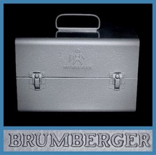 Vintage Brumberger Super Clean Industrial Modern Metal Case Film Reels
