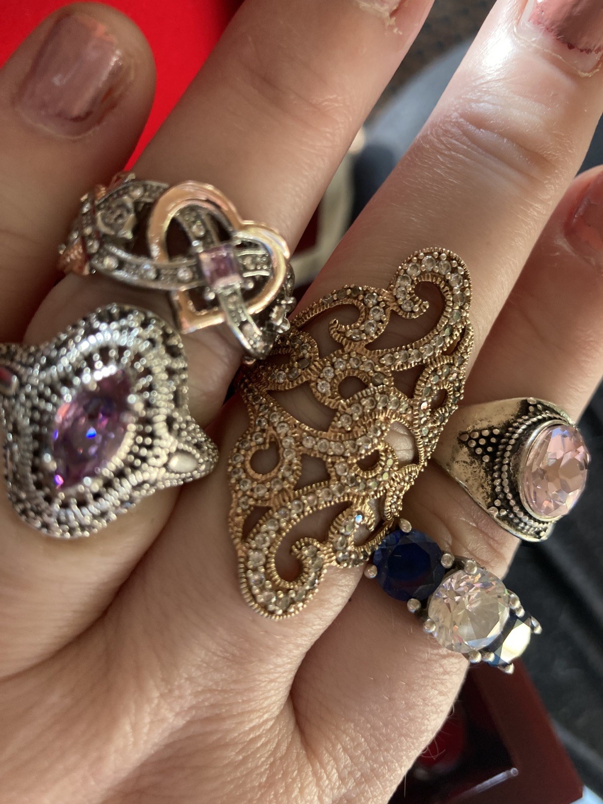 Five Gorgeous Untested Rings All Styles Various S… - image 1