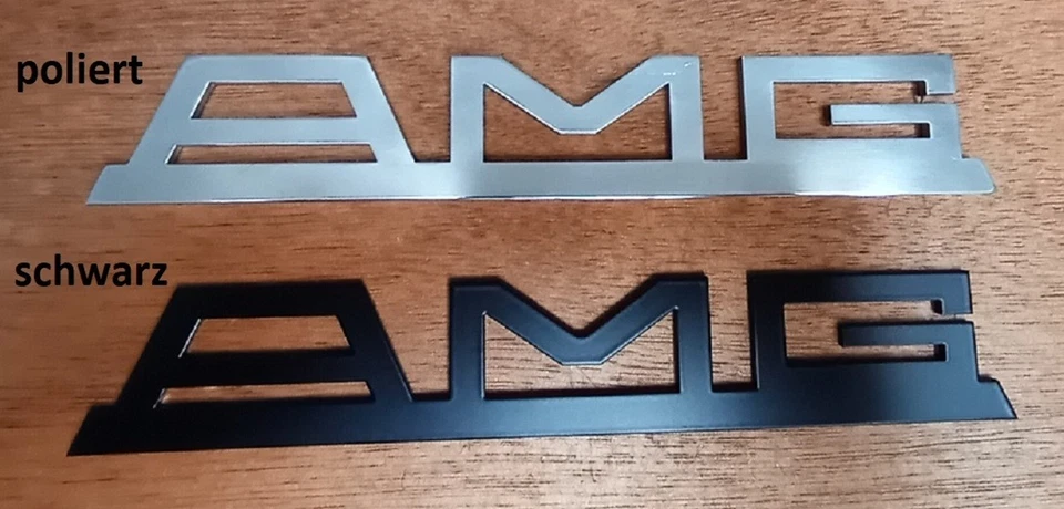 AMG METALL EMBLEM LOGO YOUNGTIMER MERCEDES W 107 108 109 111 116 123 126 USW. - Bild 1 von 4