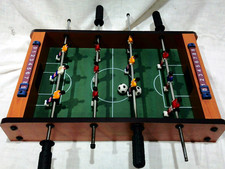 VTG 20 Mini Foosball Table, Wooden Tabletop Soccer Game Set Includes 2 Balls