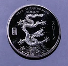 2012 1/2 Troy Oz .999 Fine Silver "Year Of The Dragon" Round  APMEX  Proof Like!