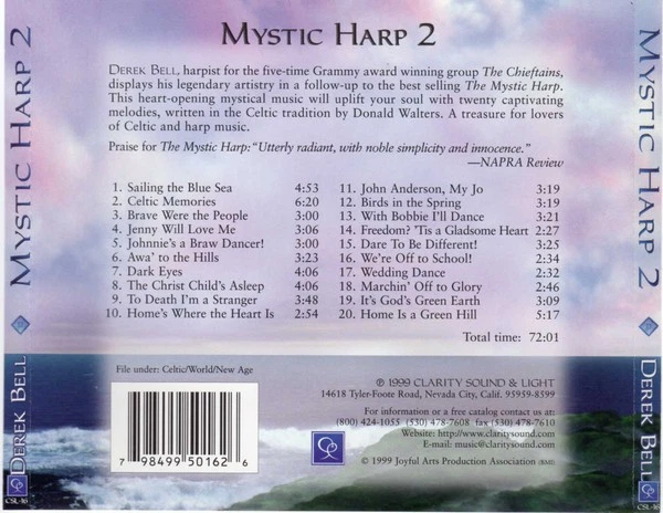 Derek Bell - Mystic Harp 2 (Sailing The Blue Sea) (CD, Album) (Very Good Plus (V Foto 2 de 4