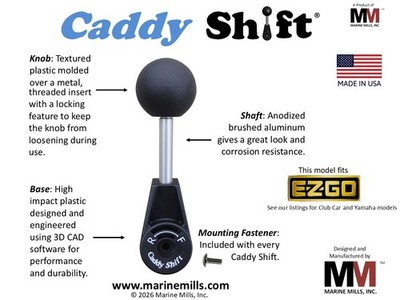 Caddy Shift EZ-GO Golf Cart Shifter/ Golf Cart Shifter, Lever, Handle, Knob