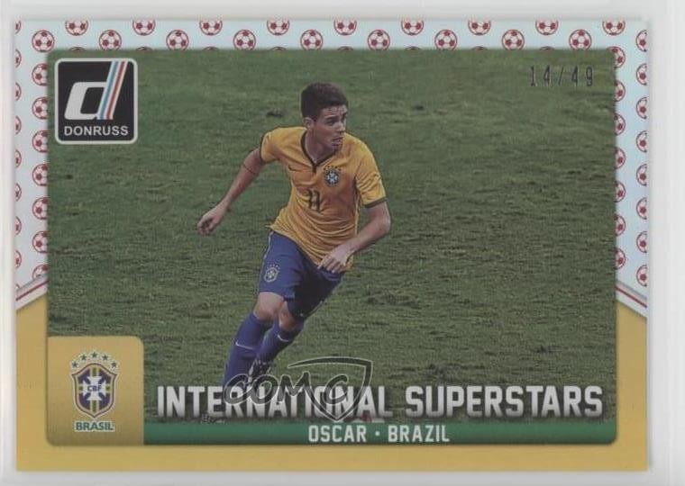 2015 Panini Donruss International Superstars Red Soccer Ball 14/49 Oscar #36 8em