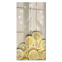 Dekorative Wanduhr Aus GehäRtetem Glas Zitronenholz WeißE Zeiger 30X60 Cm
