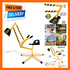 Kids Excavator Ride On Toy Sand Digger Steel 360 Rotation Construction Role Play