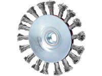 KS Tools 340.0051 Rostfreie Kegelform-StahldrahtrundbüRste, 0,5Mm, Ø 115Mm