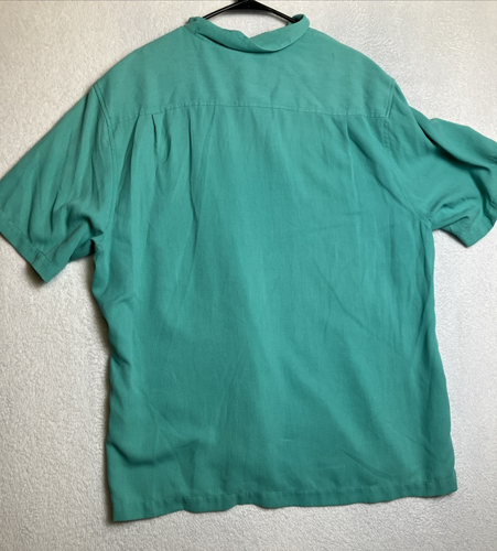 Tommy Bahama Button Up Shirt Mens XL Island Zone Short Sleeve Light Weight Green - Picture 3 of 11