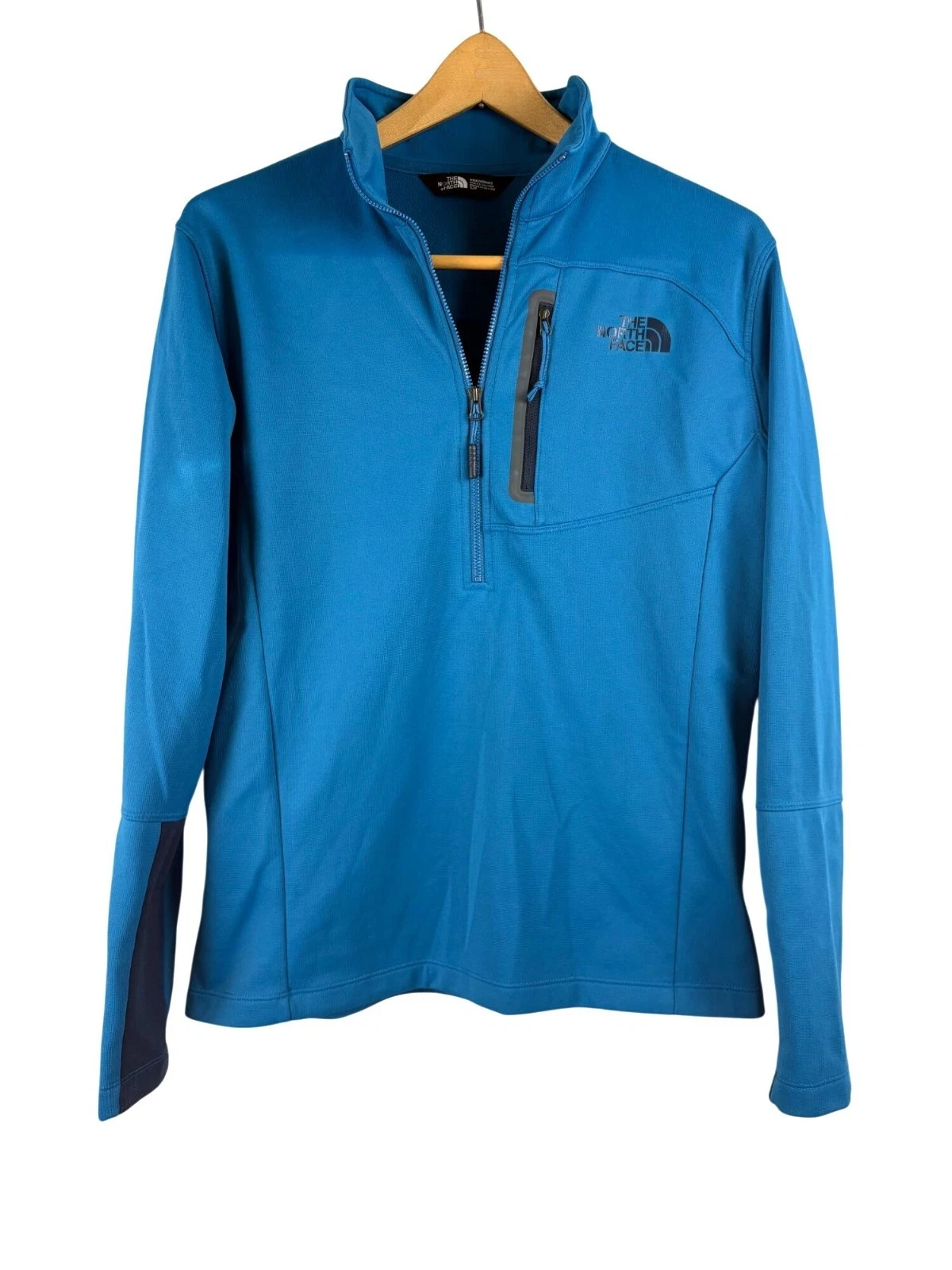 The North Face Men's Blue Quarter-Zip Pullover Jacket Size Small