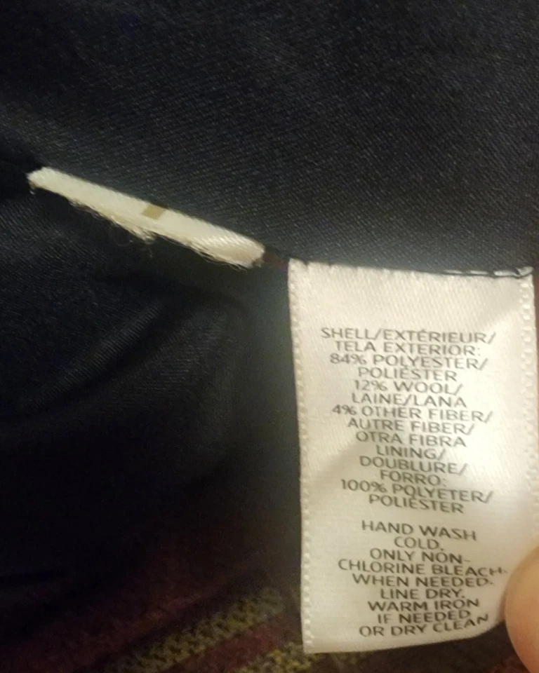 Falda corta envolvente sintética mezcla lana loft color otoño talla 12 manta con flecos azteca  Foto 4 de 4