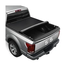 Soft Roll-up Truck Bed Tonneau Cover Compatible with 2015-2025 Ford F-150 F15...
