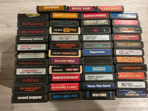 Atari 2600 Video Game Cartridge Lot of 47 All Different Titles