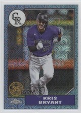 2022 Update 1987 Topps Chrome Silver Pack Series Mojo Blue /150 Kris Bryant ms9