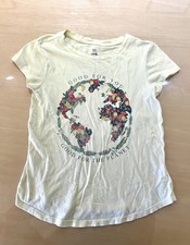 Gap Kids Organic Cotton Eco Friendly Soft Yellow Graphic T Shirt NWT Size Large