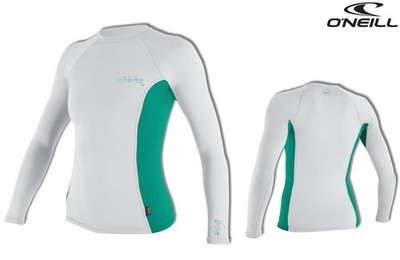 O'NEILL Skins L/S Crew Lycrashirt Rash Guard white/enamel