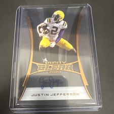 Justin Jefferson ROOKIE RC ON-Card AUTO 2020 Leaf : Trinity Clear Bronze #CA-JJ3