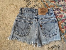 Little girls vintage distressed Levi shorts