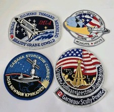 Lot of 4 NASA Space Shuttle Mission Patches - Vintage STS-41G STS-51L STS-42 STS