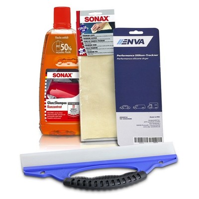 1 L LITER SONAX GLANZSHAMPOO KONZENTRAT + ENVA SILIKON-TROCKNER + PREMIUM LEDER