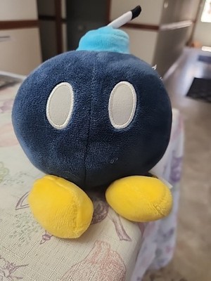 Nintendo Super Mario Bros Bomb Plush BOB Soft Toy Nintendo 6'' blue No Tags