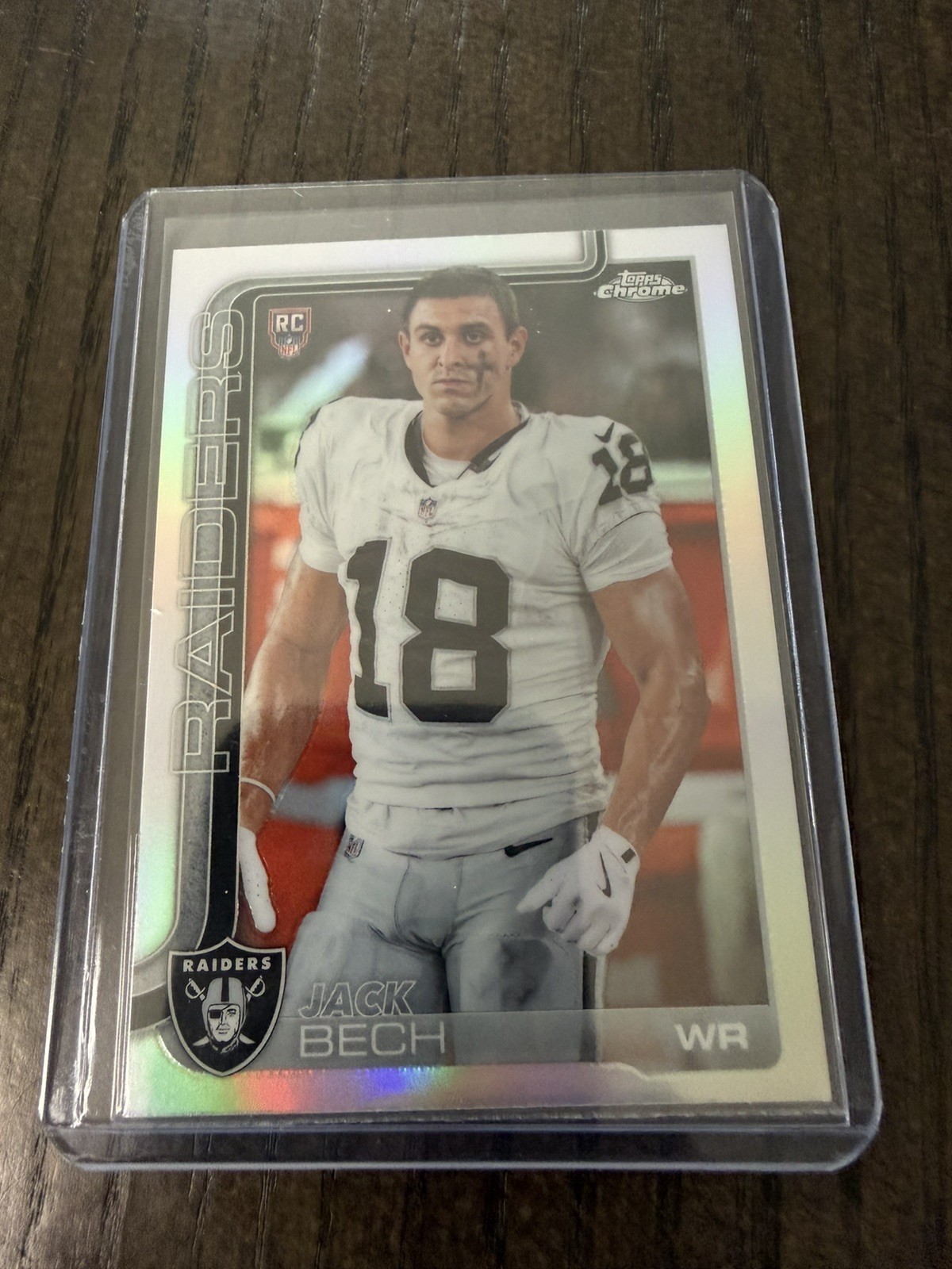 2025 Topps Chrome Jack Bech Rookie #388 Raiders RC - Image Variation