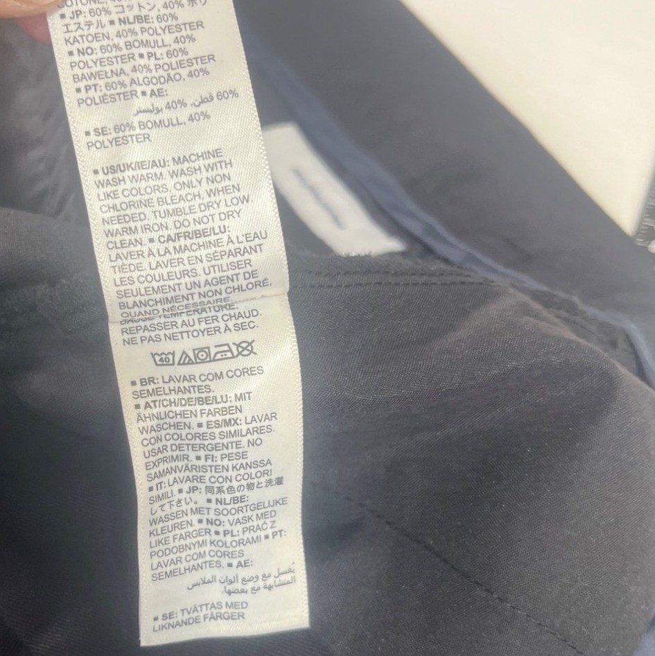 Essentials Classic Fit Pants Mens 40 x 28 Black New WOT