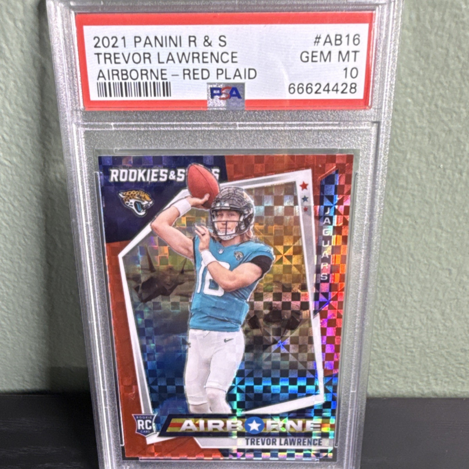 Trevor Lawrence Panini Rookies & Stars Airborne #AB16 Red Plaid