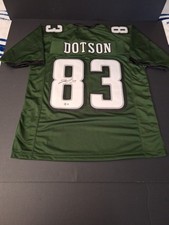 JAHAN DOTSON SIGNED PHILADELPHIA  EAGLES GREEN CUSTOM XL JERSEY BECKETT-COA 