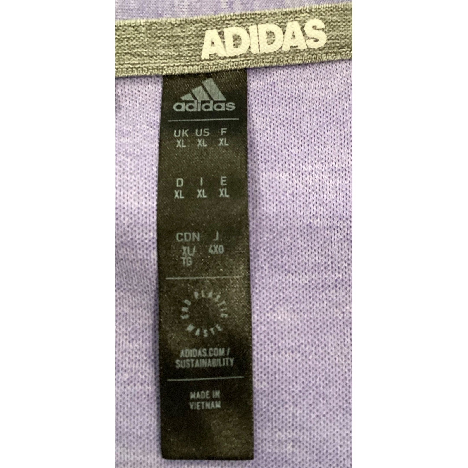 SALE Adidas Golf Polo Shirt Men's Lavender Purple White Logo - size XL - Image 3