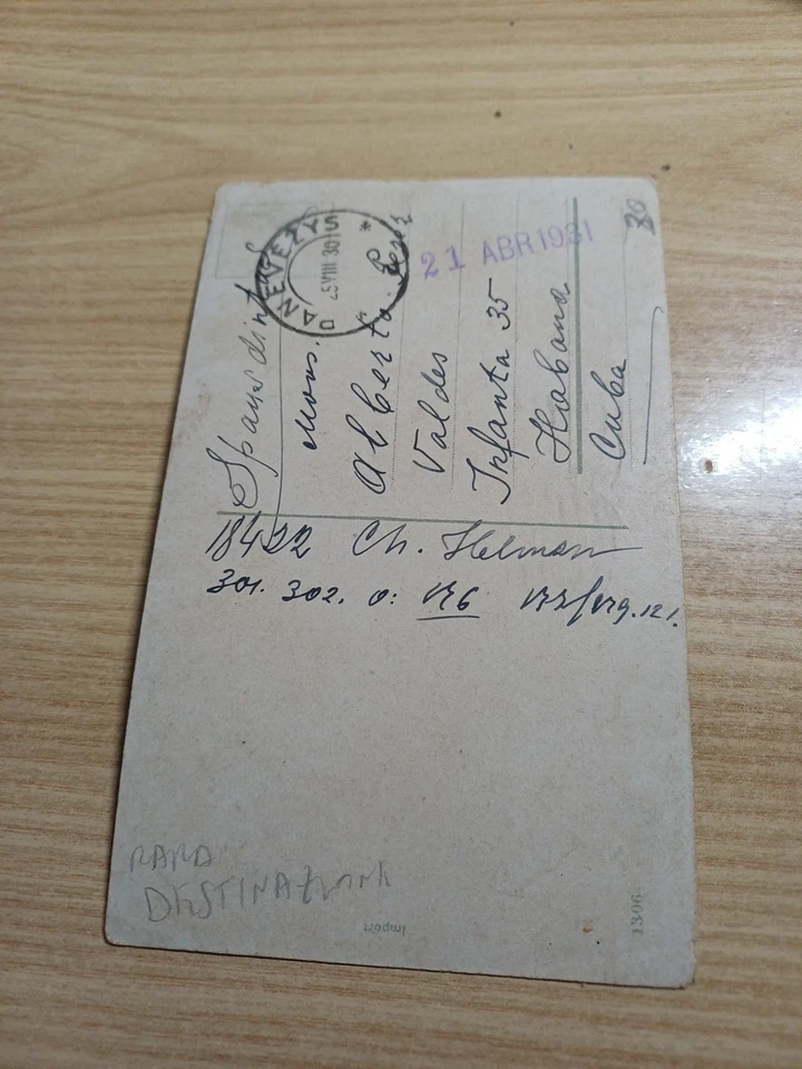 Lituania 1930 Splendida Cartolina Affrancata X Habana  Rara Destinazione - Imagen 3 de 4