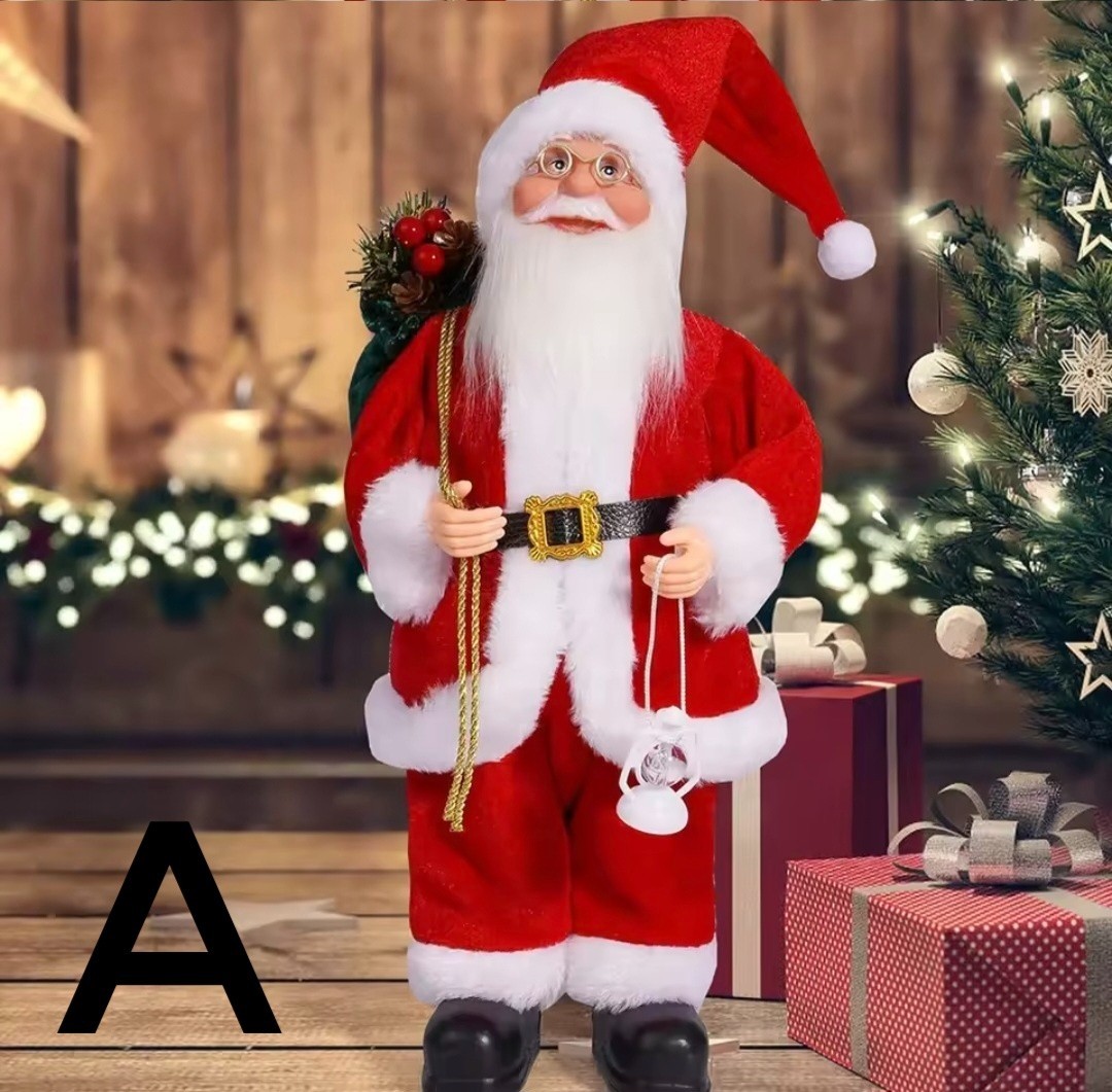 12in Standing Santa Claus Doll Xmas Gift Christmas Home Decorations