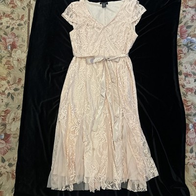 Pink Lace Mermaid Flair Maxi Dress   Candalite XL Romantic Wedding,  Brude