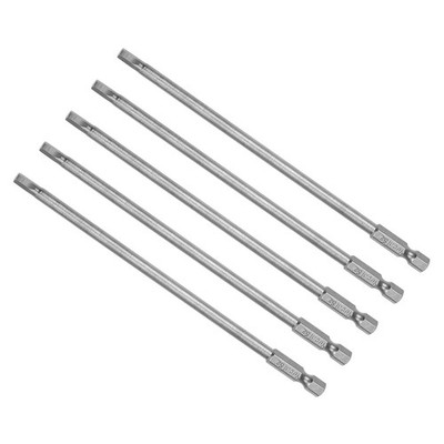 Hex Head Wrench Bit H4 Hex Head 1/4'' Shank 150mm L Steel Screwdriver Bit 5Pcs