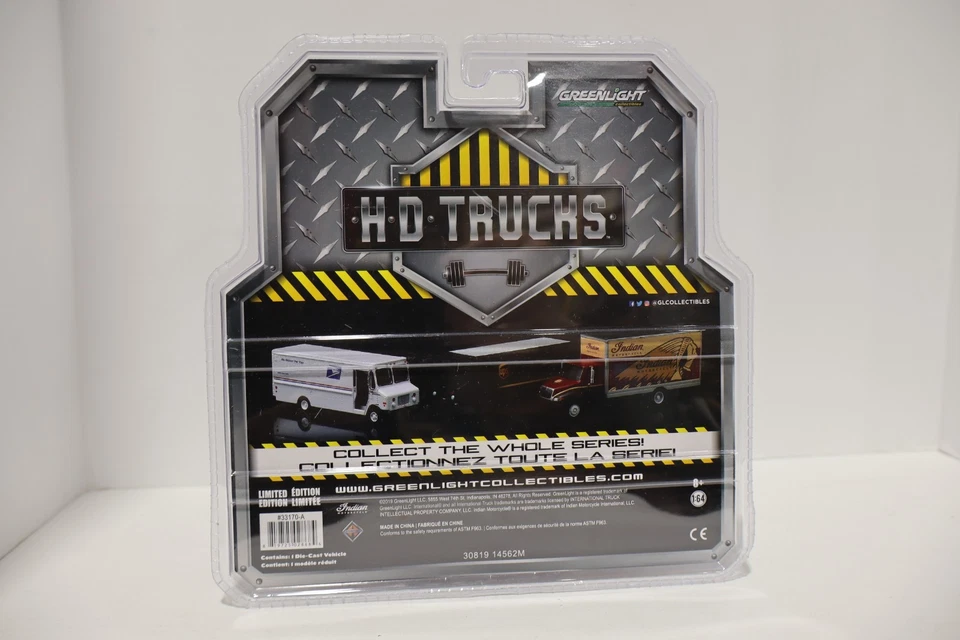 Greenlight Diecast Model International Durastar Box Van Indian Motorcycle CHASE - Image 3 of 3