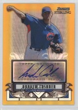 2008 Bowman Sterling Prospects Gold Refractor 44/50 Andrew Cashner Auto 0o9